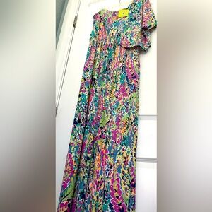 Jumpsuit off the shoulder multi color-  size XL